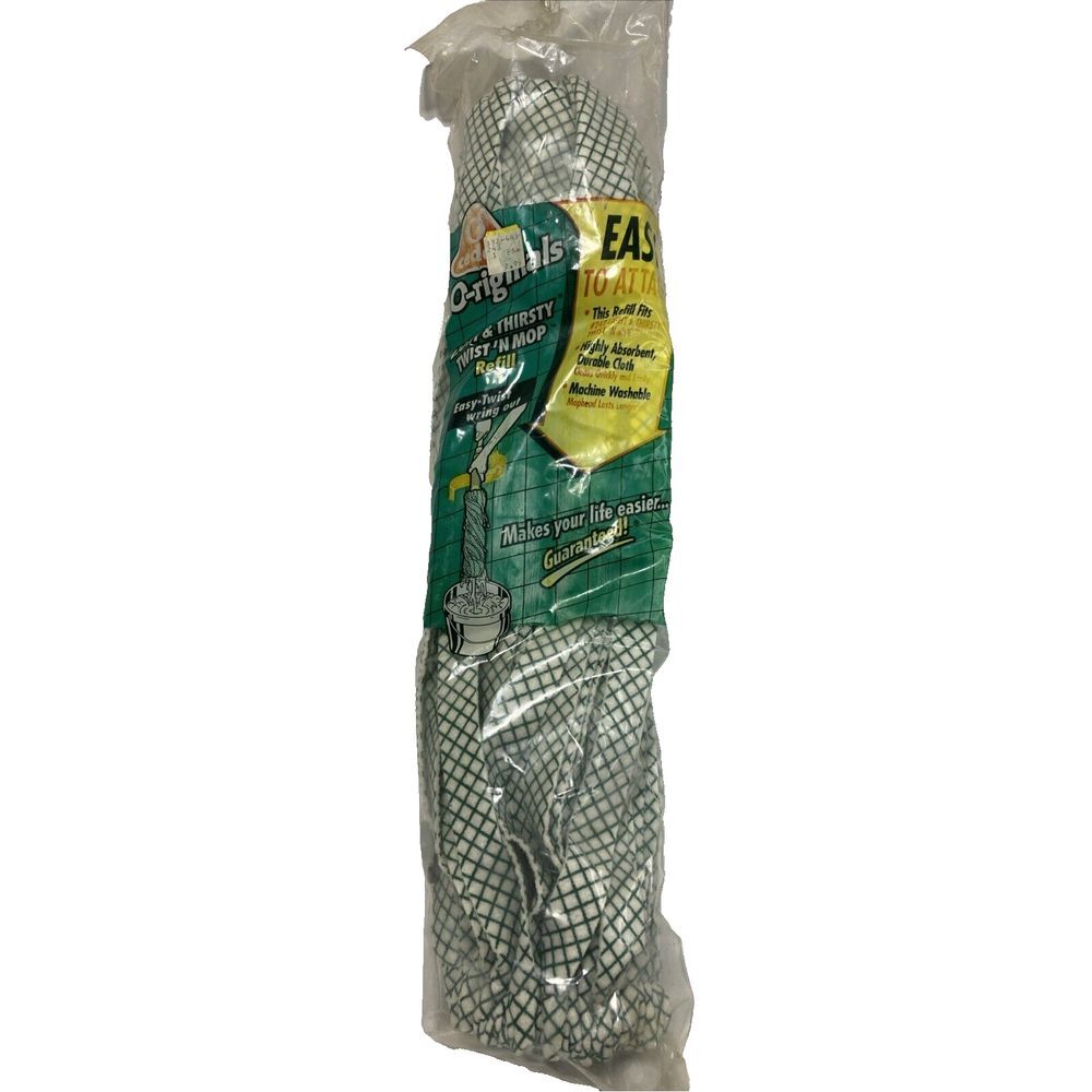 O Cedar Light 'N Thirsty Twist 'N Mop Refill Fits #242 Machine Washable NOS 1996